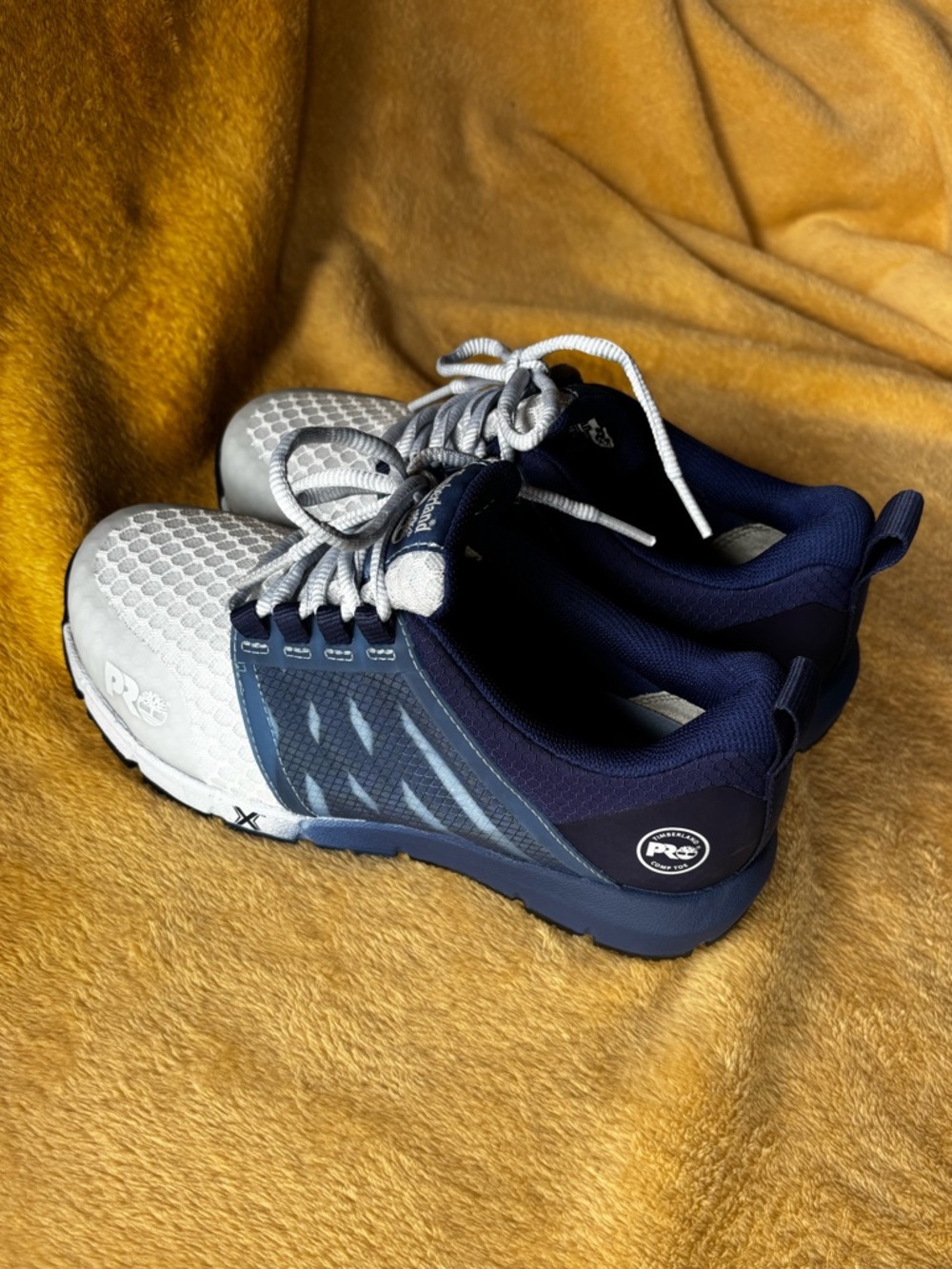 Timberland PRO Navy Blue and White Work Sneakers NWOT SIZE 5.5 W